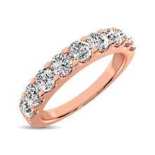 Copy test 14K Rose Gold Diamond 3/4 Ct.Tw. 9 Stone Anniversary Band