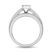 10K White Gold 1 5/8 Ct.Tw. Diamond Engagement Invisible Ring
