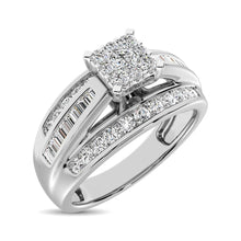 10K White Gold 1 5/8 Ct.Tw. Diamond Engagement Invisible Ring