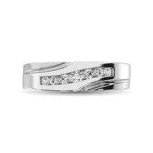 10K White Gold 1/4 Ct.Tw. Diamond Mens Band