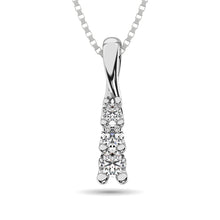 10K White Gold 1/6 Ct.Tw. Diamond Fashion Pendant