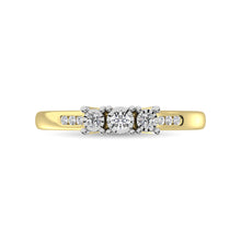 10K Yellow Gold 1/4 Ct.Tw Diamond Engagement Ring