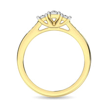 10K Yellow Gold 1/4 Ct.Tw Diamond Engagement Ring