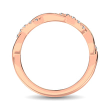 14K Rose  Gold 1/20 Ct.Tw.Diamond Wedding Band