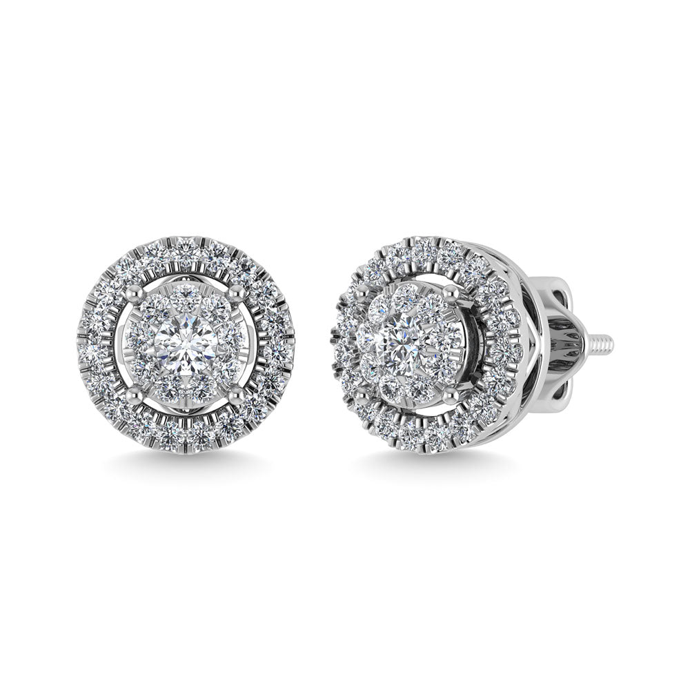 14K White Gold 2/5 Ct.Tw. Diamond Stud Earrings