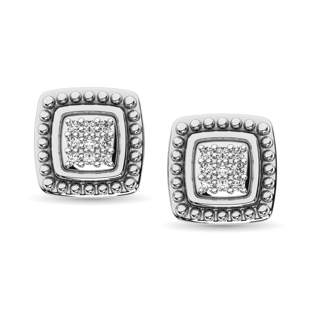 Diamond Fashion Earrings 1/20 ct tw Round-cut in Sterling Silver