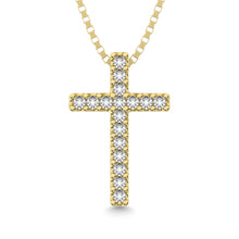 Classic Diamond Cross Pendant 1/10 Ct.Tw. 10K Yellow Gold