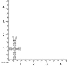 10K White Gold 1/4 Ct.Tw.Diamond Cross Pendant