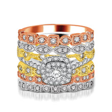 14K White Gold 1/20 Ct.Tw.Diamond Stackable Band