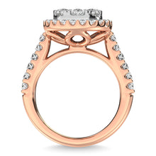 Diamond 3/4 Ct.Tw. Cluster Ring in 14K Rose Gold