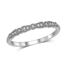 14K White Gold 1/20 Ct.Tw. Diamond Stackable Band