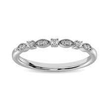 14K White Gold 1/10 Ct.Tw.Diamond Stackable Band