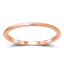 14K Rose Gold Plain Band