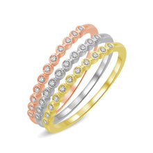 14K Rose Gold 1/20 Ctw Diamond Wedding Band