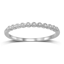 14K White Gold 1/20 Ctw Diamond Wedding Band