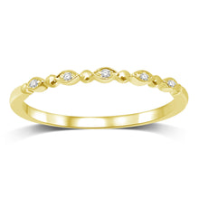14K Yellow Gold Diamond Accent Wedding Band
