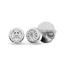Diamond 1/20 Ct.Tw. Solitaire Stud Earrings in 10K White Gold
