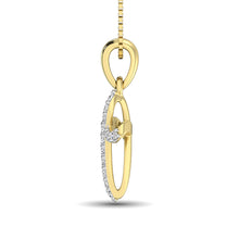10K Yellow Gold 1/10 Ctw Diamond Cross Pendant