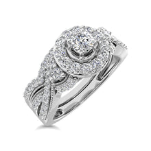 10K White Gold 3/4 Ctw Diamond Bridal Ring