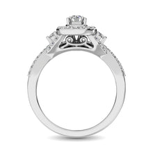 10K White Gold 3/4 Ctw Diamond Bridal Ring