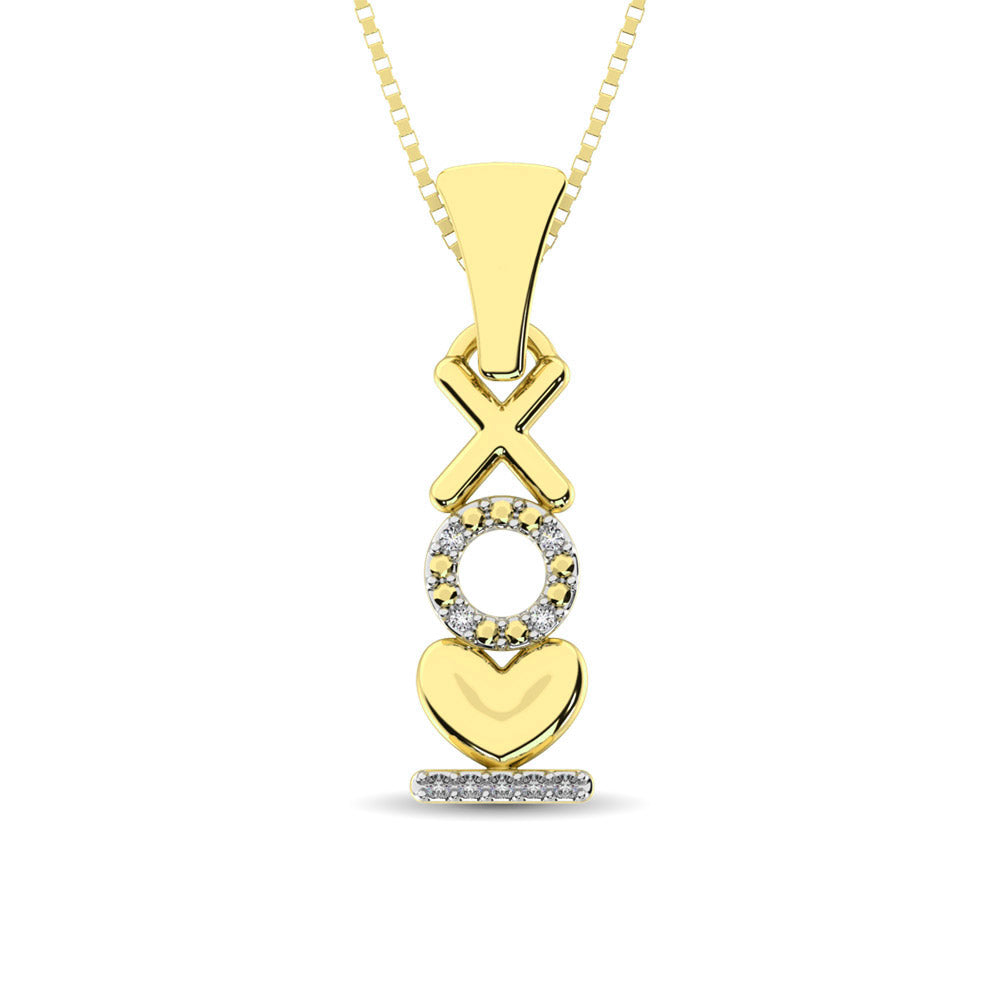 10K Yellow Gold Diamond Accent Fashion Pendant