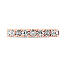 14K Rose Gold Diamond 3/4 Ct.Tw. 9 Stone Anniversary Band