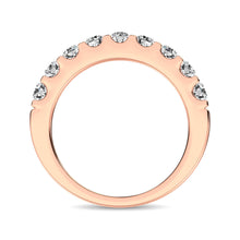 14K Rose Gold Diamond 3/4 Ct.Tw. 9 Stone Anniversary Band