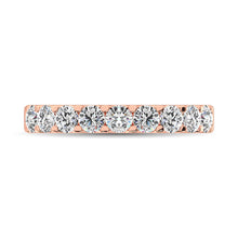 14K Rose Gold Diamond 1 Ct.Tw. 9 Stone Anniversary Band