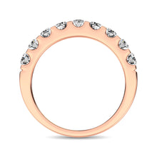 14K Rose Gold Diamond 1 Ct.Tw. 9 Stone Anniversary Band