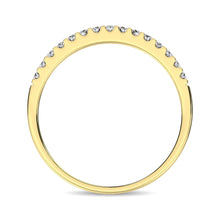 14K Yellow Gold Diamond 1/5 Ct.Tw. 9 Stone Anniversary Band