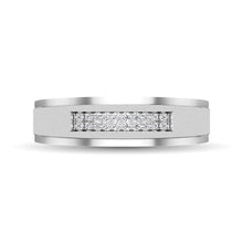 10K White Gold Diamond 1/10 Ctw Mens Ring