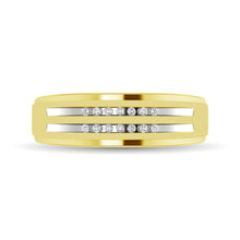 10K Yellow Gold Diamond 1/10 Ctw Mens Ring