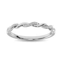 10K White Gold 1/20 Ctw Diamond Annivesary Band