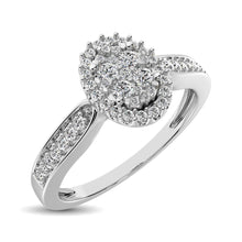 10K White Gold 1/4 Ct.Tw. Diamond Heart Ring