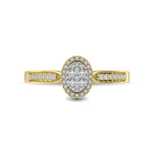 10K Yellow Gold 1/4 Ct.Tw. Diamond Heart Ring