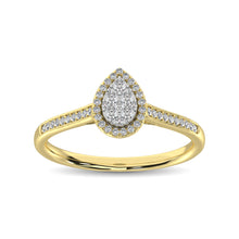 10K Yellow Gold 1/4 Ct.Tw. Diamond Heart Ring