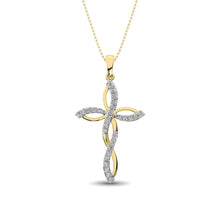 Diamond 1/5 Ct.Tw Twist cross Pendant
