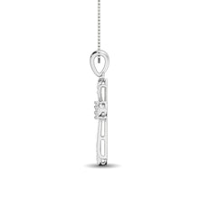 14K White Gold 1/6 Ct.Tw. Diamond Cross Pendant