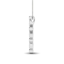 14K White Gold 1/4 Ct.Tw. Diamond Cross Pendant