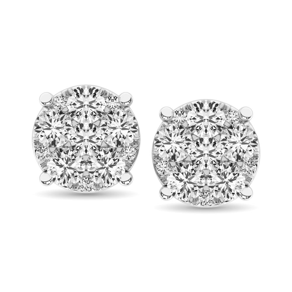 Diamond 1 Ct.Tw. Fashion Earrings in 10K White Gold