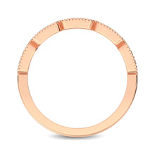 14K Rose Gold 1/5 Ctw Diamond Band