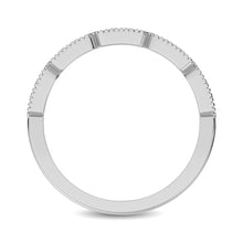 14K White Gold 1/5 Ctw Diamond Band