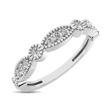 14K White Gold 1/5 Ctw Diamond Band