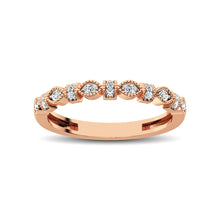 14K Rose Gold Marquise Frame 1/6 Ctw Diamond Band