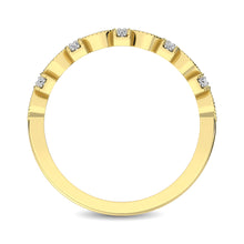 14K Yellow Gold Marquise Frame 1/6 Ctw Diamond Band