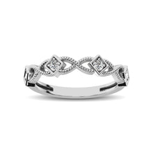 14K White Gold 1/8 Ctw Diamond Band