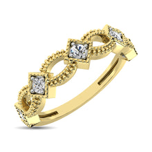 14K Yellow Gold 1/6 Ctw Diamond Stackable Band
