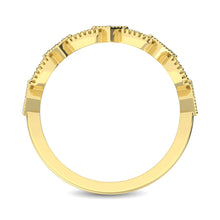 14K Yellow Gold 1/6 Ctw Diamond Stackable Band
