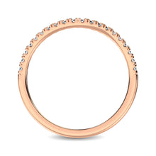 14K Rose Gold 1/6 ctw Contour Band Ring