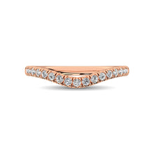 14K Rose Gold 1/3 Ct.Tw. Diamond Curve Band